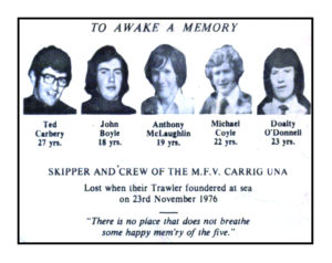 Carraig Una Memorial Card